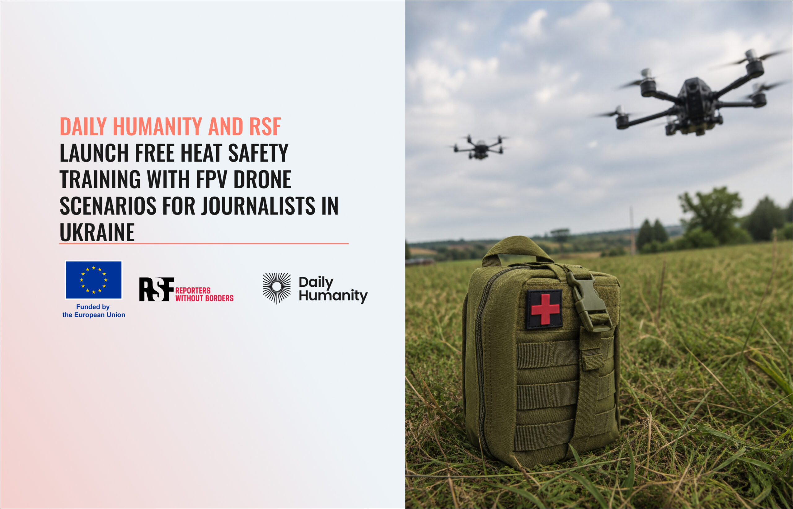RSF HEAT drone safety training for journalists in Ukraine